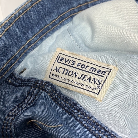 MEN’S Vintage Early 1970’s Orange Tab Levi’s Jeans Vertical Pockets Size 42 x 31 - Picture 1 of 10